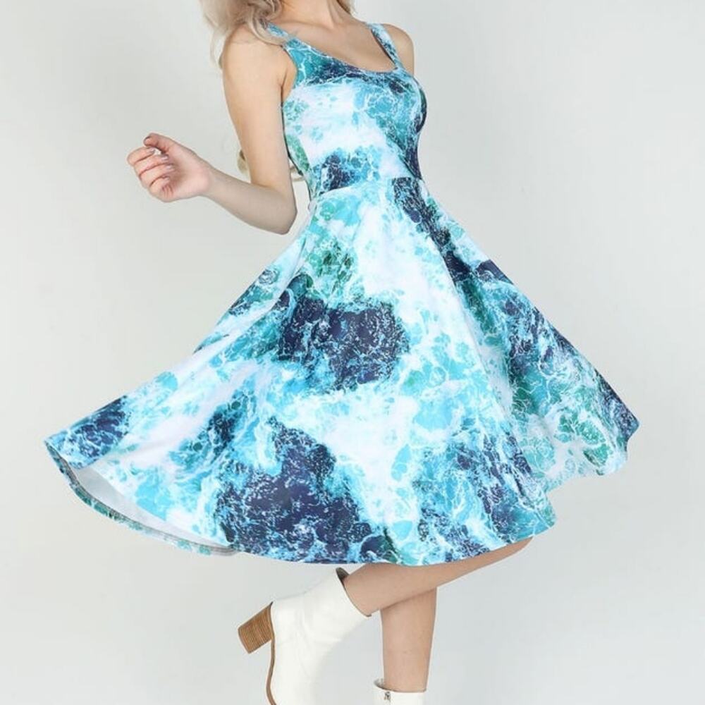 Blackmilk icy waters midi dress